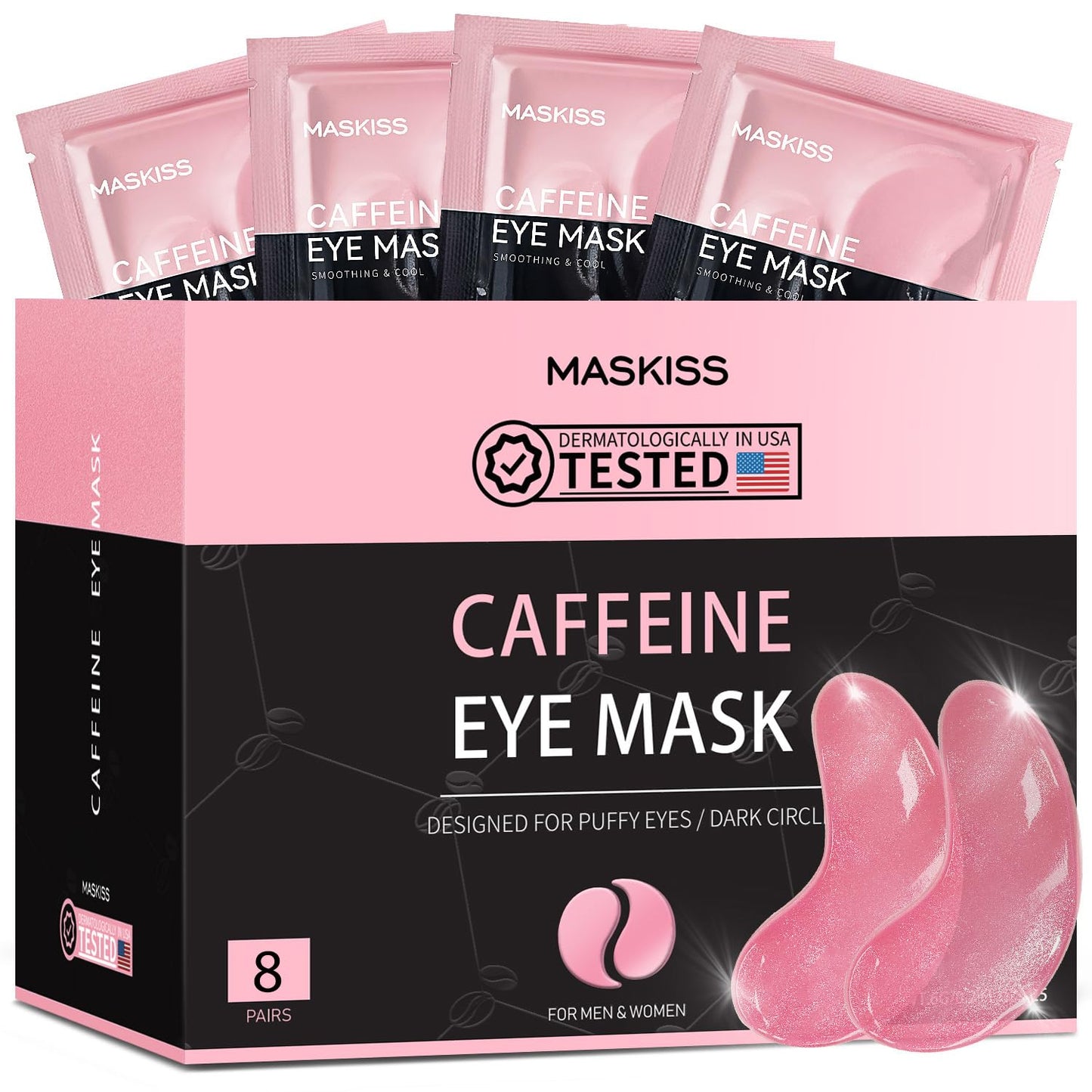 Maskiss Under Eye Patches (50 Pairs), Hyaluronic Acid Eye Masks for Dark Circles Puffy Eyes Undereye Bags, Collagen Eye Patches for Wrinkles and Hydrate, Skin Care Gift for Her