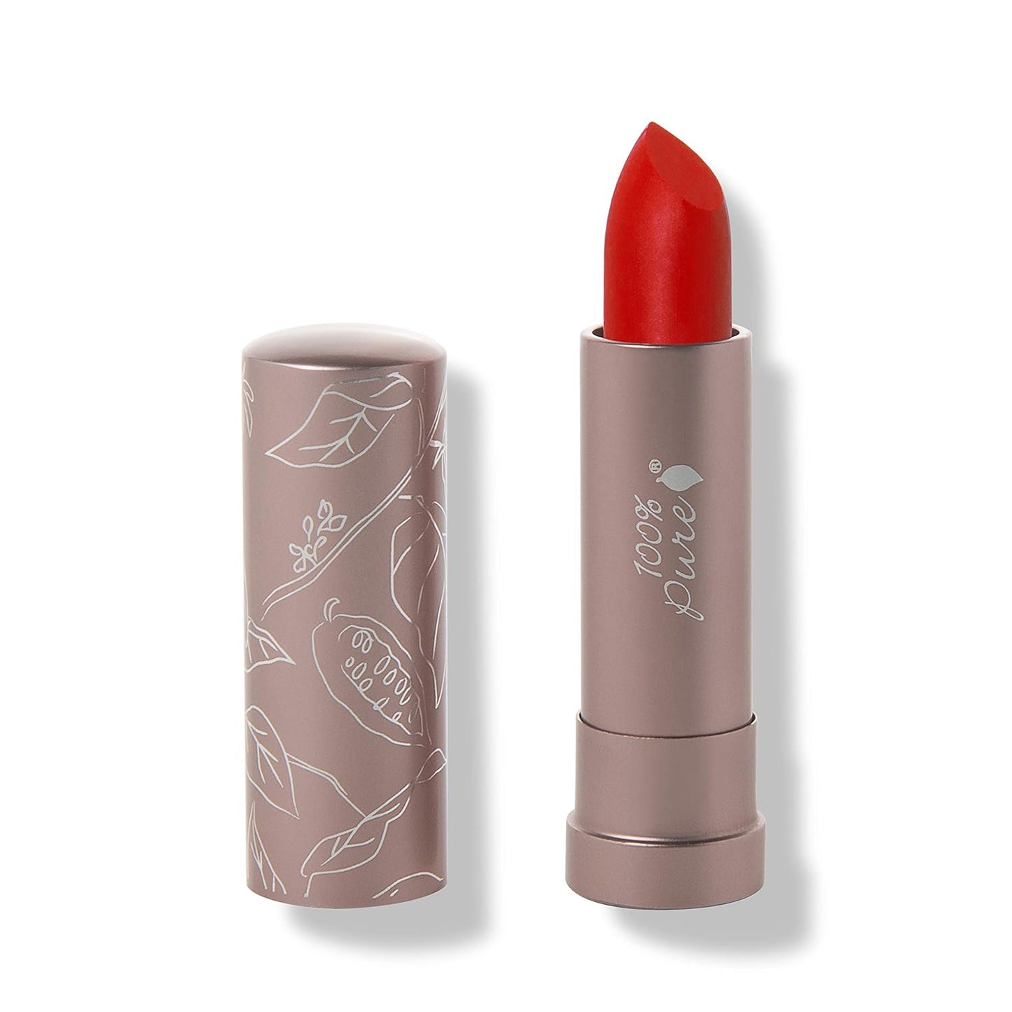 100% PURE Cocoa Butter Matte Lipstick Full Stay All Day Coverage, Lasting Moisturizing & Softening Natural Lip Color for All Skin Tones, Vegan Fruit Pigmented Mirage (Cool Deep Dusty Pink) - 0.15 oz