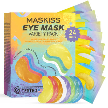 Maskiss Under Eye Patches (50 Pairs), Hyaluronic Acid Eye Masks for Dark Circles Puffy Eyes Undereye Bags, Collagen Eye Patches for Wrinkles and Hydrate, Skin Care Gift for Her