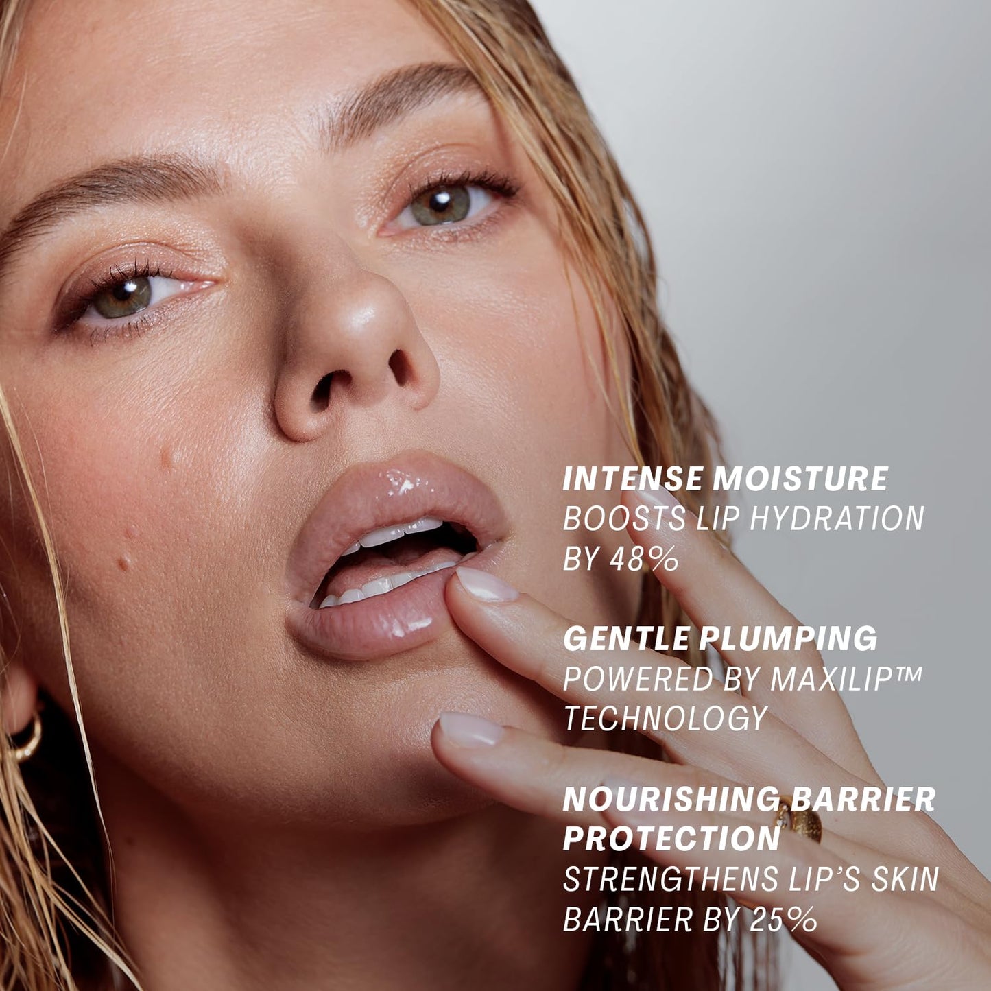 The Outset Lip Oasis Hydrating Lip Balm, Glossy Moisturizing Lip Treatment for Dry, Sensitive Lips, Clean, Vegan & Gluten-Free, Clear, 0.3 oz