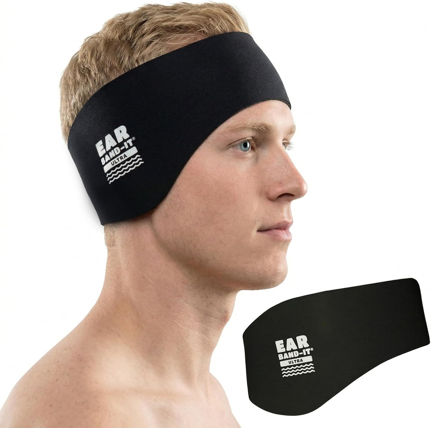 Earvolution Ear Band-It Ultra Swimming Headband for Kids and Adults - Invented by Ear, Nose, and Throat Physician - Custom Anti-Slip Grip Neoprene Maximizes Protection, 13 Color Options, 3 Sizes
