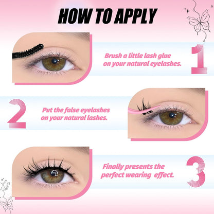 Lash Clusters Manga Eyelash Clusters Spiky Cluster Eyelash Extensions 80Pcs C Curl Individual Lashes Volume Anime Lash Clusters with Thin Band Cosplay Lashes DIY at Home (Cutey)