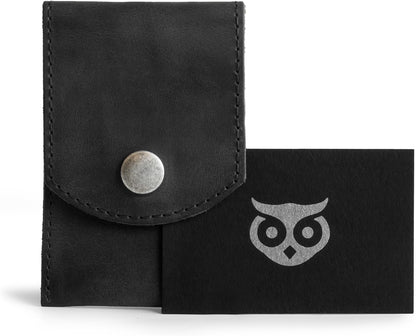 Hide & Drink, Double Nail Clipper Case, Beauty & Personal Care, Commuter and Nomad, Grooming Case, Home & Travel Essentials, Manicure Kit Storage, Full Grain Leather, Handmade (Charcoal Black)