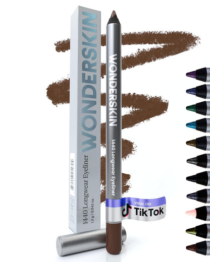 Wonderskin Eyeliner Pencil, 1440 Longwear Deep Purple Eyeliner Pencil - Waterproof, Sharpenable & Smudge Proof