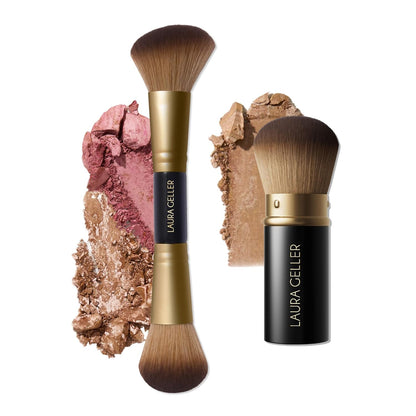 LAURA GELLER NEW YORK The Brush Vault - Ultimate Limited Edition Makeup Brush Collection - Includes Ten Must-Have Makeup Brushes for Mature Skin Makeup Application - 10 Count