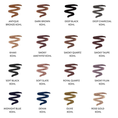 LAURA GELLER NEW YORK Kajal Longwear Kohl Eyeliner Pencil with Caffeine, Smooth & Blendable Makeup, Deep Black