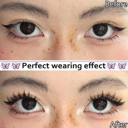 Lash Clusters Manga Eyelash Clusters Spiky Cluster Eyelash Extensions 80Pcs C Curl Individual Lashes Volume Anime Lash Clusters with Thin Band Cosplay Lashes DIY at Home (Cutey)