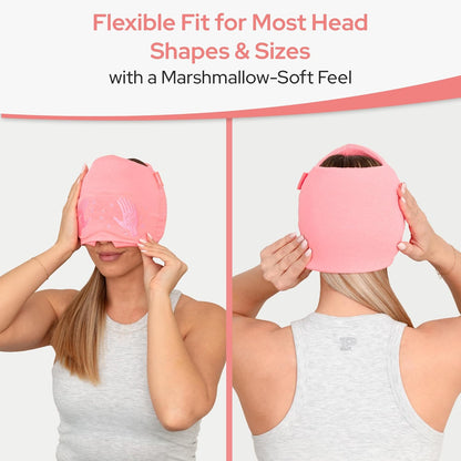 Migraine Relief Cap with Slide-Up Eye Mask - Patent Pending - Headache Relief Hat for Hangover, Stress, Tension - Buttery Soft, Made for Bad Days