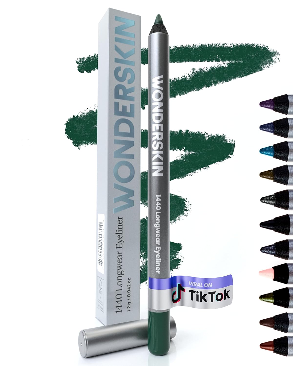 Wonderskin Eyeliner Pencil, 1440 Longwear Deep Purple Eyeliner Pencil - Waterproof, Sharpenable & Smudge Proof