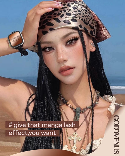 Goddvenus Manga Lash Clusters Natural Wispy 300 Pcs Fairy Eyelash Clusters 10-16mm Fluffy Cluster Eyelash Extensions Anime Cosplay No Plastic Feel Individual Lash Extension CC Curve