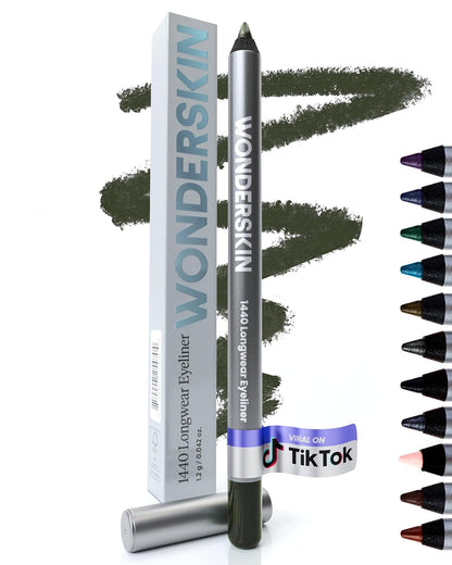 Wonderskin Eyeliner Pencil, 1440 Longwear Deep Purple Eyeliner Pencil - Waterproof, Sharpenable & Smudge Proof