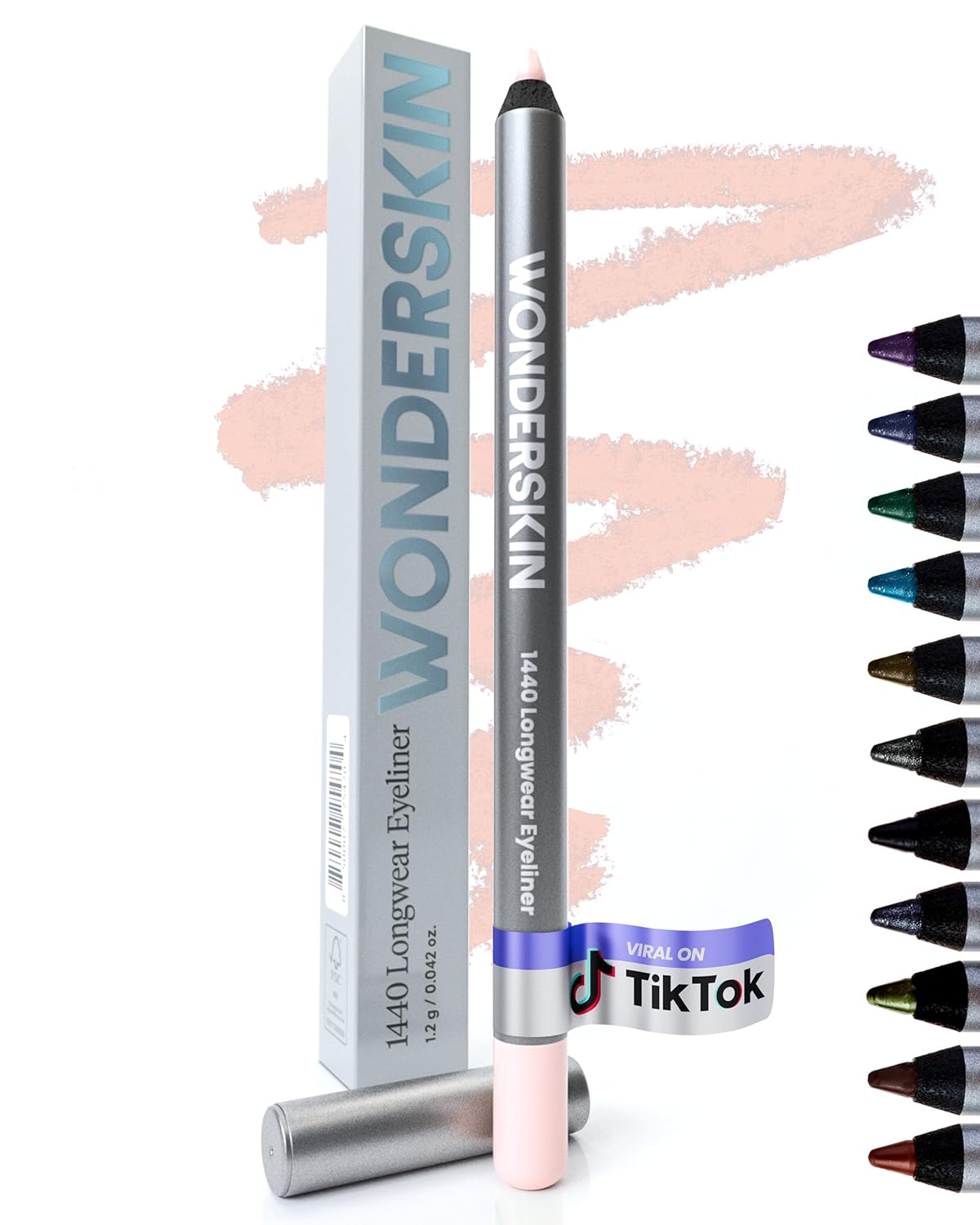 Wonderskin Eyeliner Pencil, 1440 Longwear Deep Purple Eyeliner Pencil - Waterproof, Sharpenable & Smudge Proof