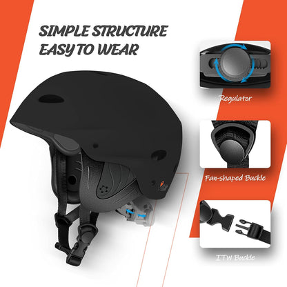 Vihir Adult Water Sports Adjustable Helmet with Ears - Perfect for Kayaking, Boating,Surfing