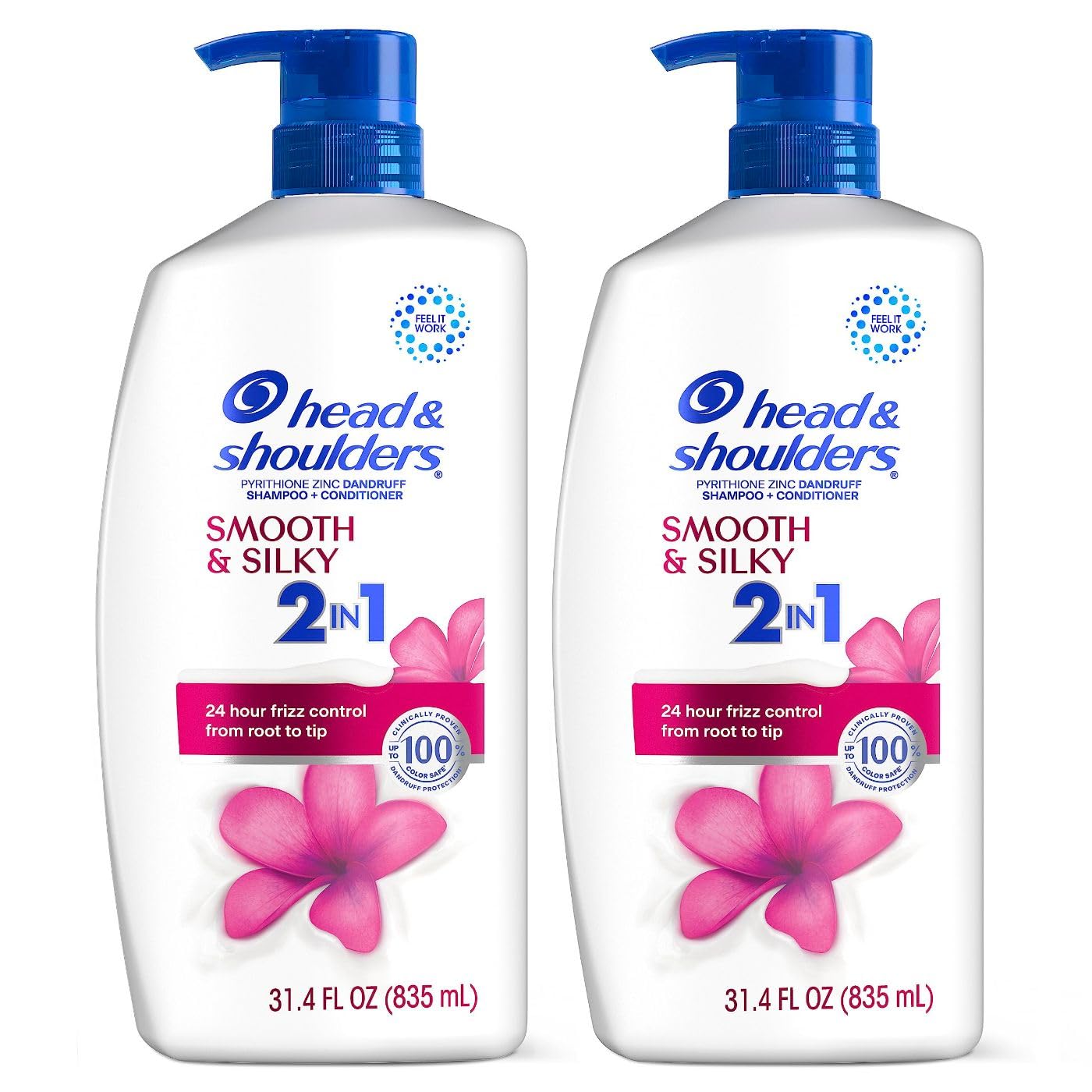 Head & Shoulders Anti-Dandruff Shampoo and Conditioner with 1% Pyrithione Zinc, Tea Tree Oil 2-in-1 Twin Pack, Tea Tree Shampoo with Cooling, Refreshed Scalp, 32.1 fl oz Each