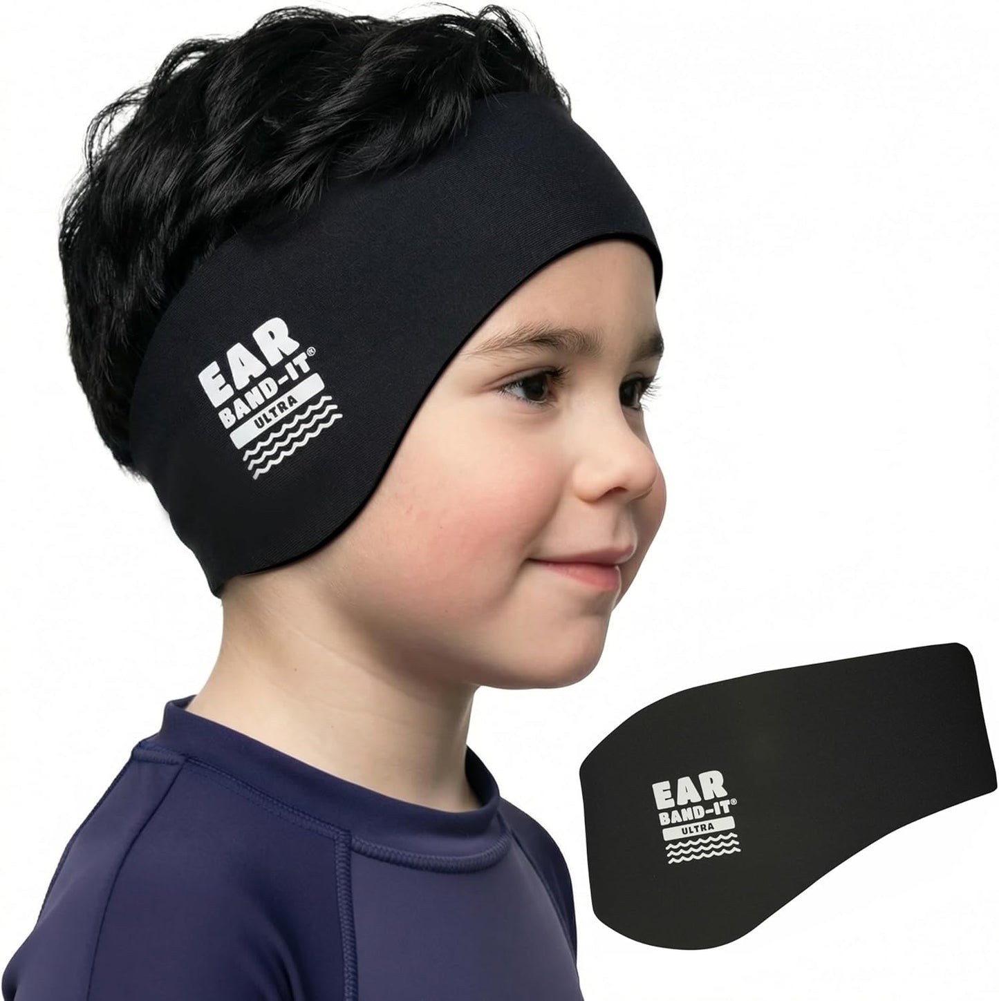 Earvolution Ear Band-It Ultra Swimming Headband for Kids and Adults - Invented by Ear, Nose, and Throat Physician - Custom Anti-Slip Grip Neoprene Maximizes Protection, 13 Color Options, 3 Sizes
