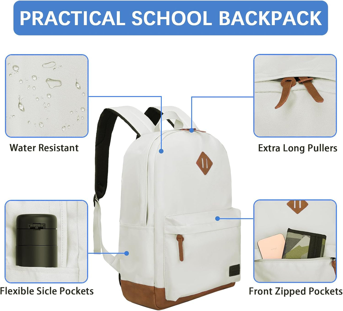 Goloni Backpack for Men Women,Travel Laptop Backpack, Water Resistant 17.3 Inch USB Charging Backpack, Large Capacity Work Commute Bag