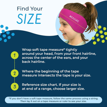 Earvolution Ear Band-It Ultra Swimming Headband for Kids and Adults - Invented by Ear, Nose, and Throat Physician - Custom Anti-Slip Grip Neoprene Maximizes Protection, 13 Color Options, 3 Sizes