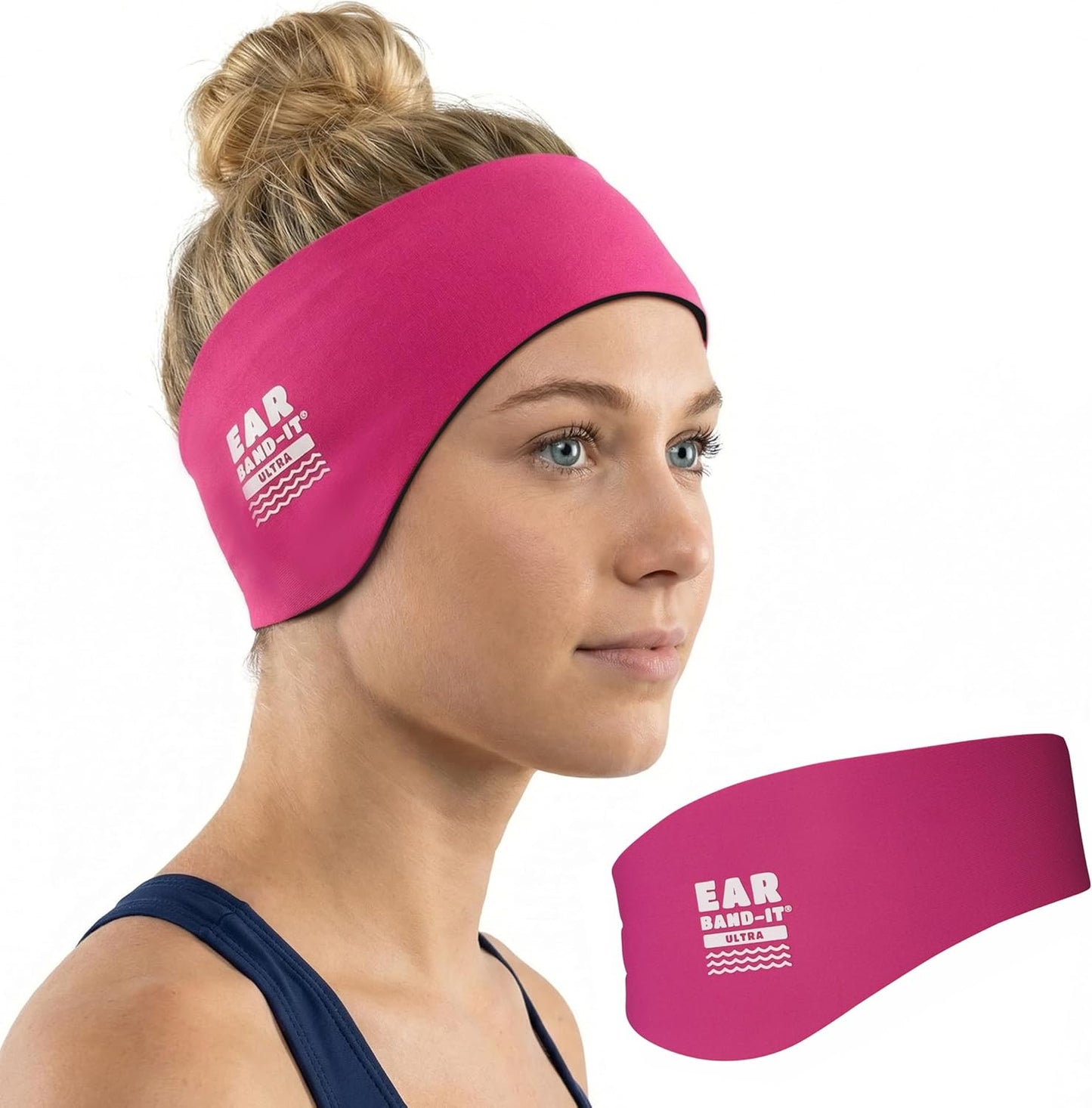 Earvolution Ear Band-It Ultra Swimming Headband for Kids and Adults - Invented by Ear, Nose, and Throat Physician - Custom Anti-Slip Grip Neoprene Maximizes Protection, 13 Color Options, 3 Sizes