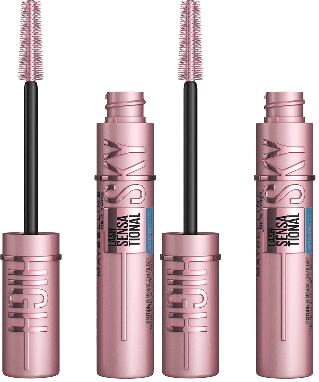 Maybelline Lash Sensational Sky High Mascara Makeup, Volumizing, Lengthening, Defining, Curling, Multiplying, Buildable, Washable Formula, Burgundy Haze, 1 Count