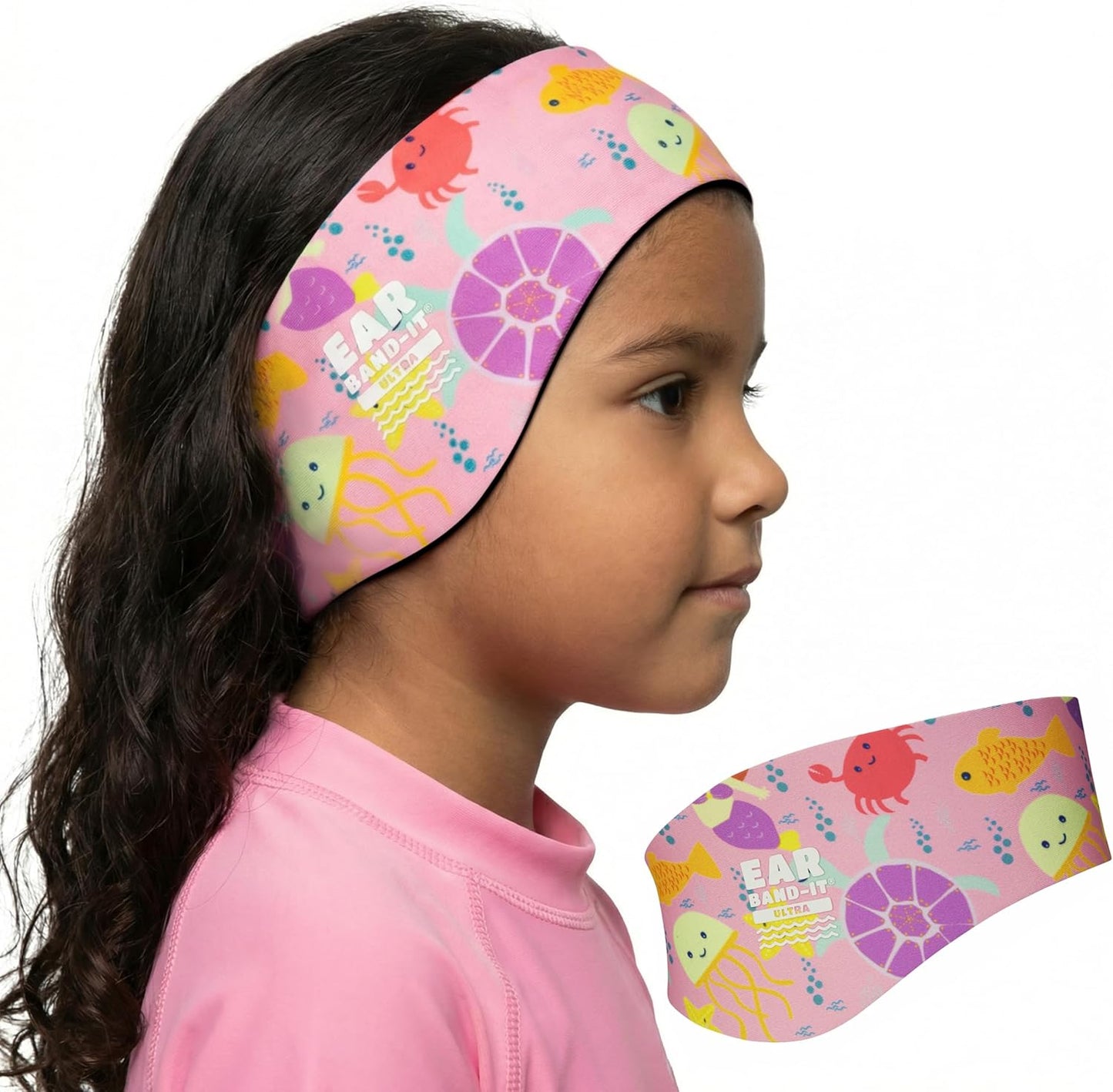 Earvolution Ear Band-It Ultra Swimming Headband for Kids and Adults - Invented by Ear, Nose, and Throat Physician - Custom Anti-Slip Grip Neoprene Maximizes Protection, 13 Color Options, 3 Sizes