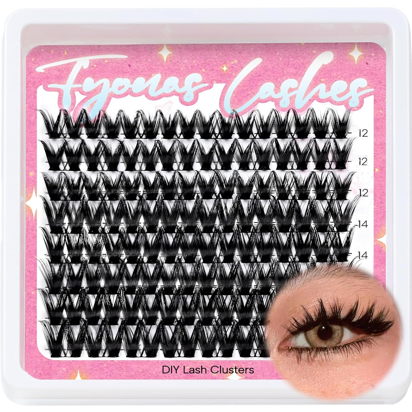 Lash Clusters Manga Eyelash Clusters Spiky Cluster Eyelash Extensions 80Pcs C Curl Individual Lashes Volume Anime Lash Clusters with Thin Band Cosplay Lashes DIY at Home (Cutey)