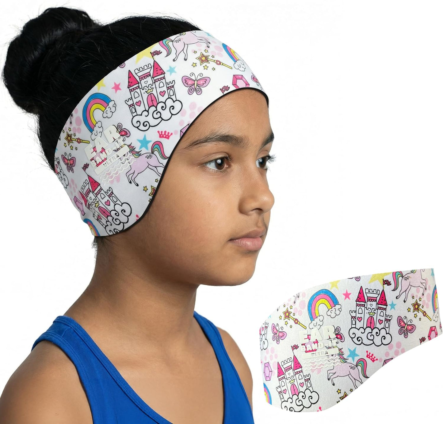 Earvolution Ear Band-It Ultra Swimming Headband for Kids and Adults - Invented by Ear, Nose, and Throat Physician - Custom Anti-Slip Grip Neoprene Maximizes Protection, 13 Color Options, 3 Sizes