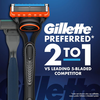 Gillette Fusion5 Men's 5-Blade Razor, 1 Razor Handle, 3 Blade Refills