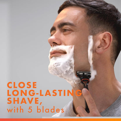 Gillette Fusion5 Men's 5-Blade Razor, 1 Razor Handle, 3 Blade Refills