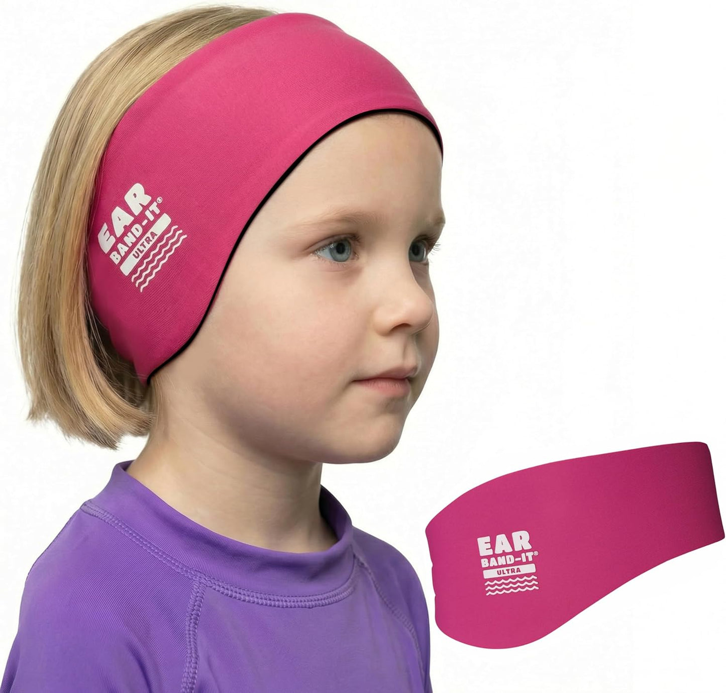 Earvolution Ear Band-It Ultra Swimming Headband for Kids and Adults - Invented by Ear, Nose, and Throat Physician - Custom Anti-Slip Grip Neoprene Maximizes Protection, 13 Color Options, 3 Sizes