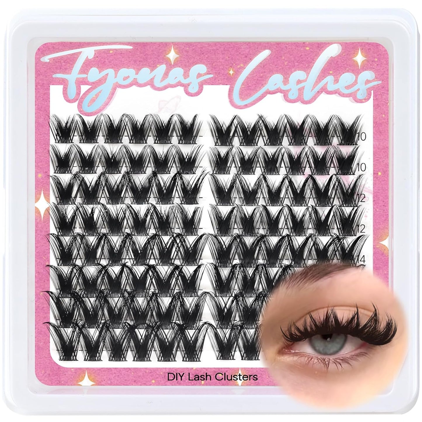 Lash Clusters Manga Eyelash Clusters Spiky Cluster Eyelash Extensions 80Pcs C Curl Individual Lashes Volume Anime Lash Clusters with Thin Band Cosplay Lashes DIY at Home (Cutey)