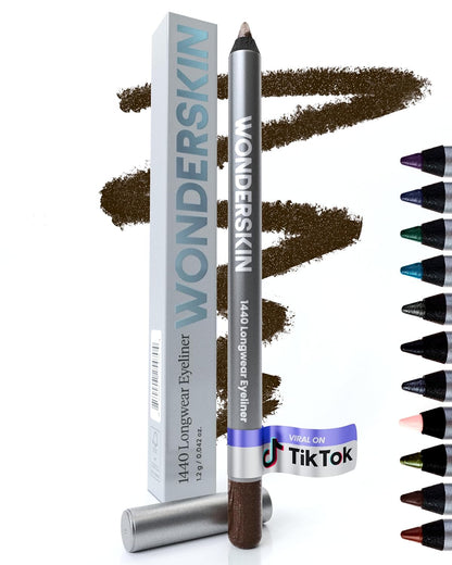 Wonderskin Eyeliner Pencil, 1440 Longwear Deep Purple Eyeliner Pencil - Waterproof, Sharpenable & Smudge Proof