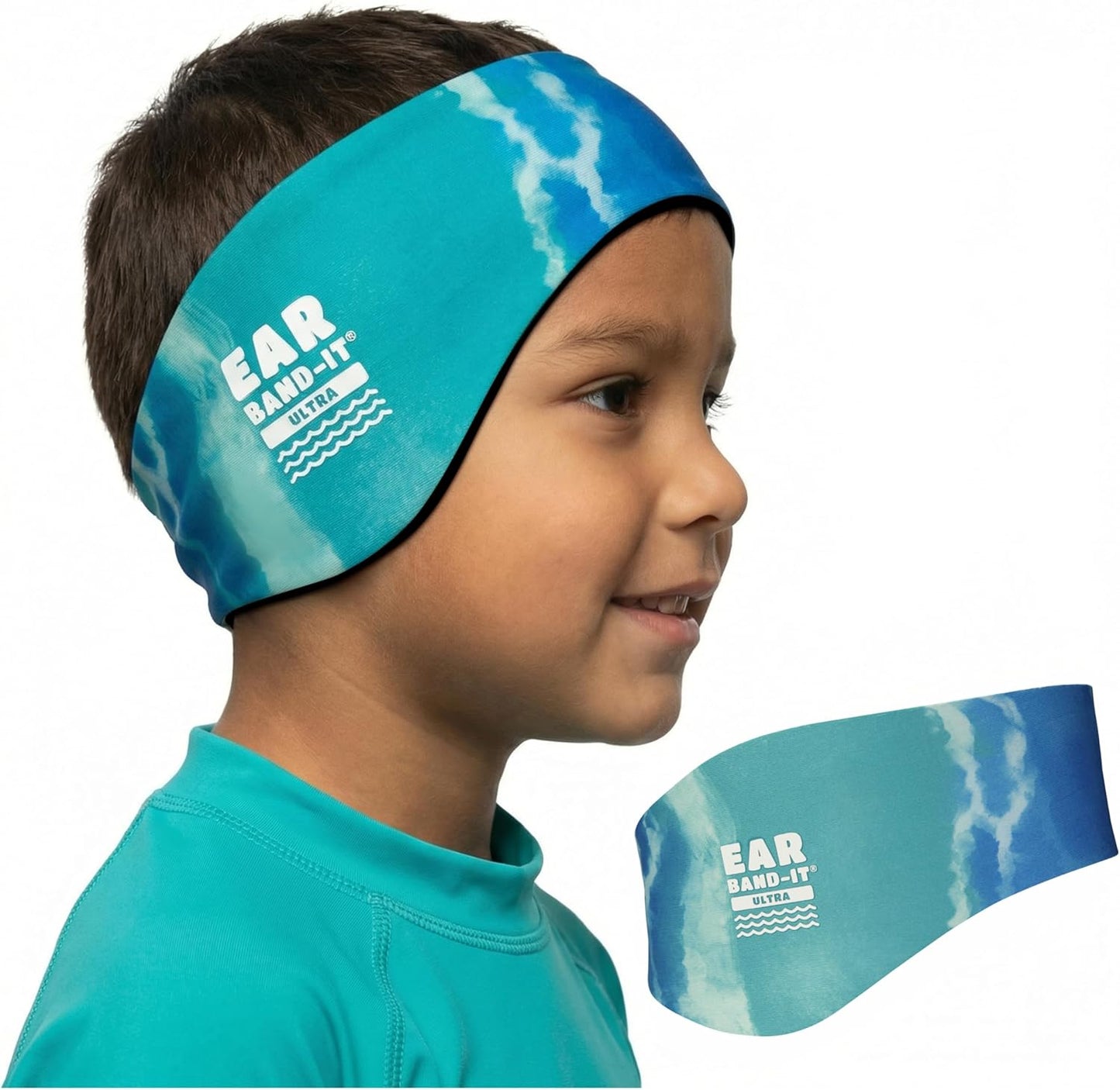 Earvolution Ear Band-It Ultra Swimming Headband for Kids and Adults - Invented by Ear, Nose, and Throat Physician - Custom Anti-Slip Grip Neoprene Maximizes Protection, 13 Color Options, 3 Sizes