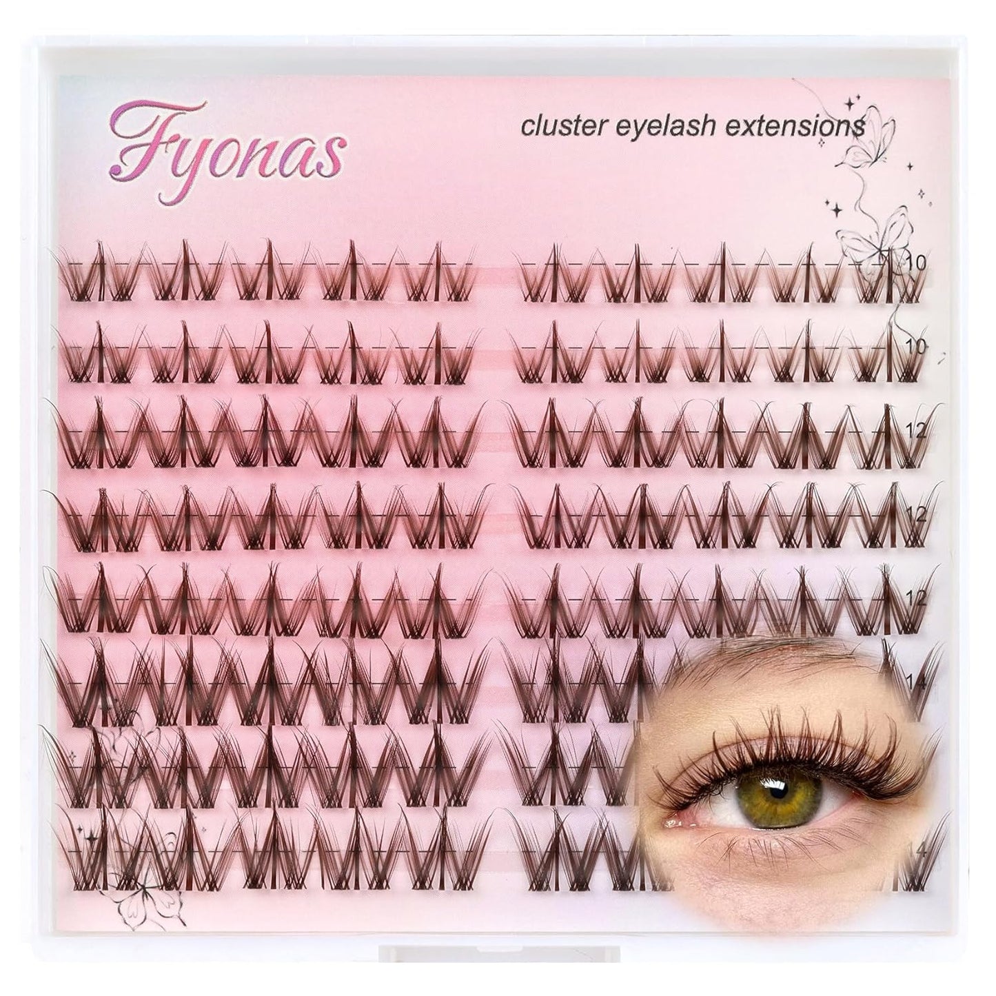 Lash Clusters Manga Eyelash Clusters Spiky Cluster Eyelash Extensions 80Pcs C Curl Individual Lashes Volume Anime Lash Clusters with Thin Band Cosplay Lashes DIY at Home (Cutey)