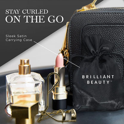 Eyelash Curler with Satin Bag & Refill Pads - Award Winning - No Pinching, Just Dramatically Curled Eyelashes for a Lash Lift in Seconds (Gold)