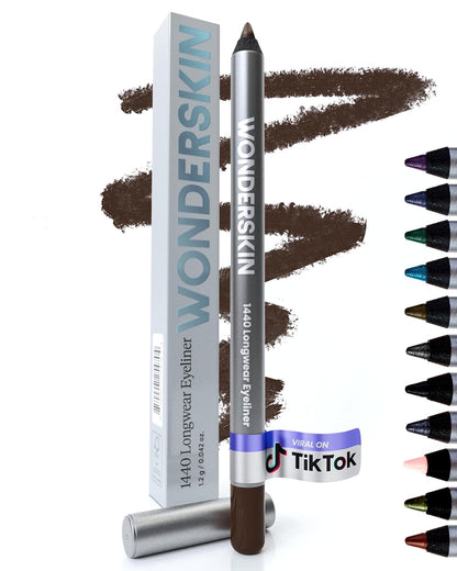 Wonderskin Eyeliner Pencil, 1440 Longwear Deep Purple Eyeliner Pencil - Waterproof, Sharpenable & Smudge Proof