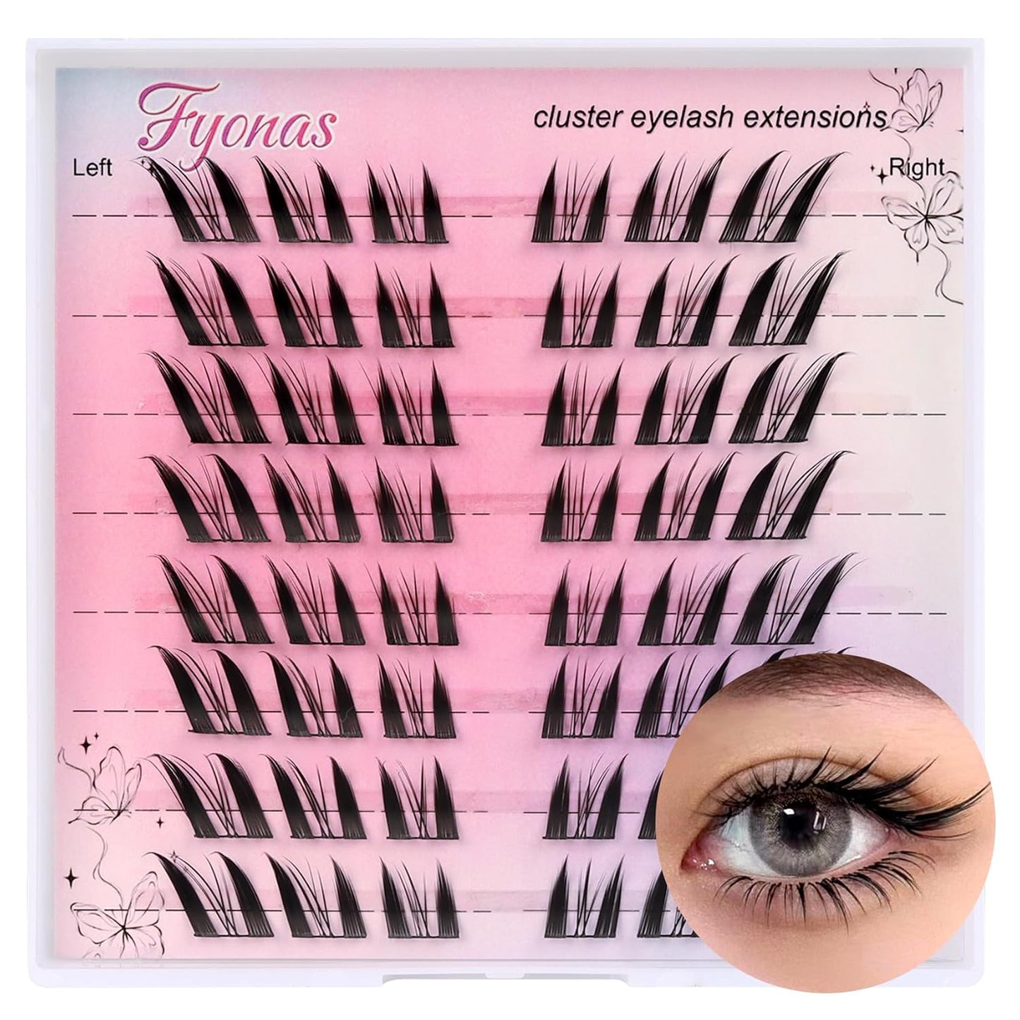 Lash Clusters Manga Eyelash Clusters Spiky Cluster Eyelash Extensions 80Pcs C Curl Individual Lashes Volume Anime Lash Clusters with Thin Band Cosplay Lashes DIY at Home (Cutey)