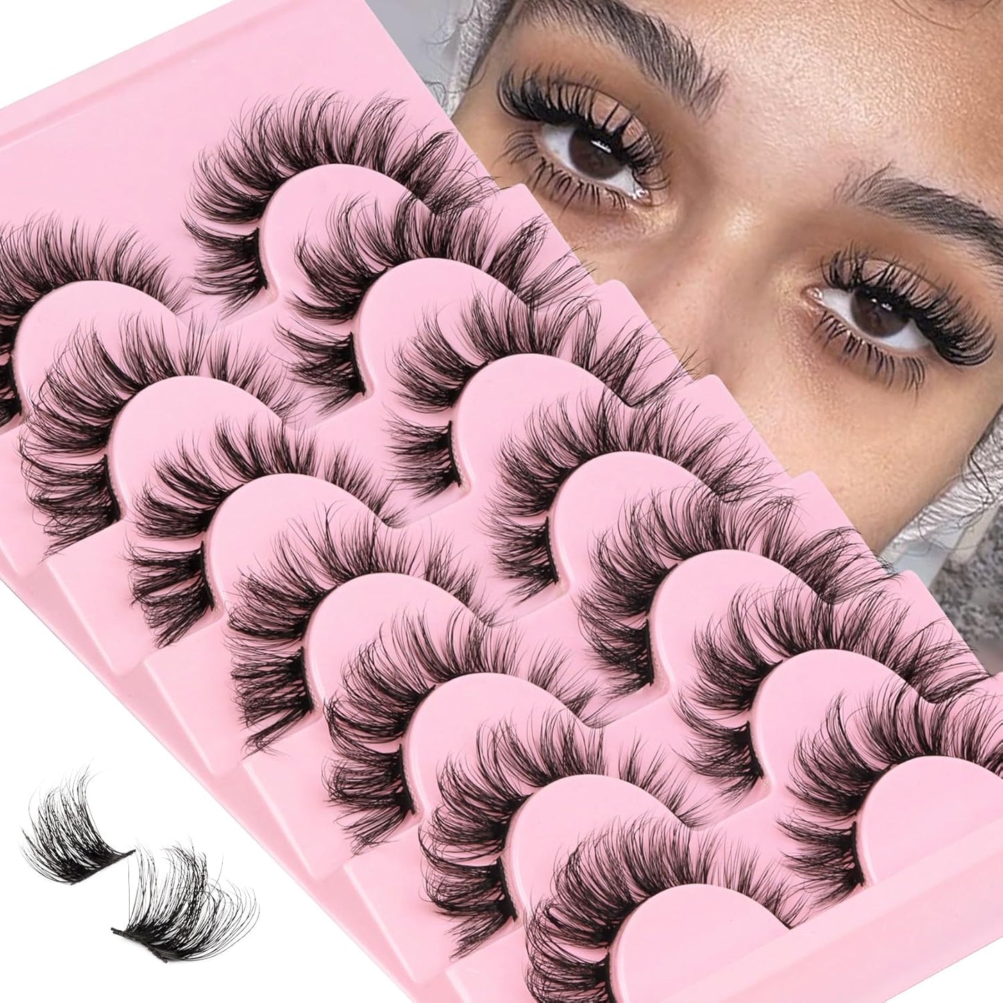 Lash Clusters Manga Eyelash Clusters Spiky Cluster Eyelash Extensions 80Pcs C Curl Individual Lashes Volume Anime Lash Clusters with Thin Band Cosplay Lashes DIY at Home (Cutey)