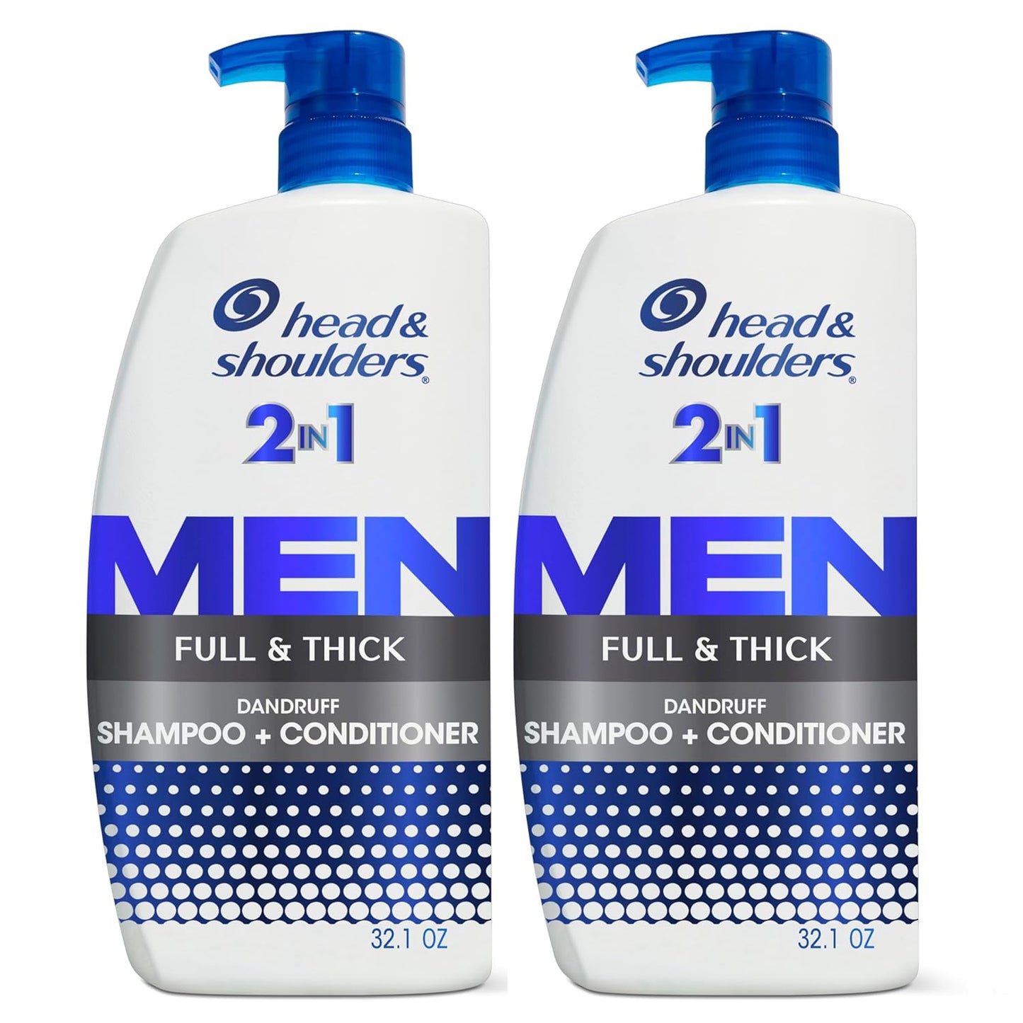 Head & Shoulders Anti-Dandruff Shampoo and Conditioner with 1% Pyrithione Zinc, Tea Tree Oil 2-in-1 Twin Pack, Tea Tree Shampoo with Cooling, Refreshed Scalp, 32.1 fl oz Each