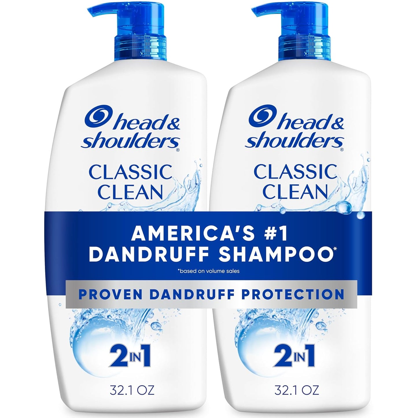 Head & Shoulders Anti-Dandruff Shampoo and Conditioner with 1% Pyrithione Zinc, Tea Tree Oil 2-in-1 Twin Pack, Tea Tree Shampoo with Cooling, Refreshed Scalp, 32.1 fl oz Each
