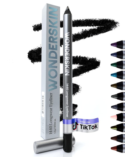 Wonderskin Eyeliner Pencil, 1440 Longwear Deep Purple Eyeliner Pencil - Waterproof, Sharpenable & Smudge Proof