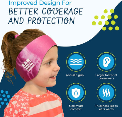 Earvolution Ear Band-It Ultra Swimming Headband for Kids and Adults - Invented by Ear, Nose, and Throat Physician - Custom Anti-Slip Grip Neoprene Maximizes Protection, 13 Color Options, 3 Sizes