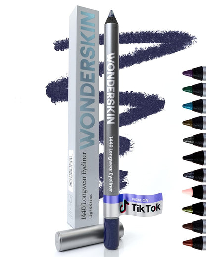 Wonderskin Eyeliner Pencil, 1440 Longwear Deep Purple Eyeliner Pencil - Waterproof, Sharpenable & Smudge Proof