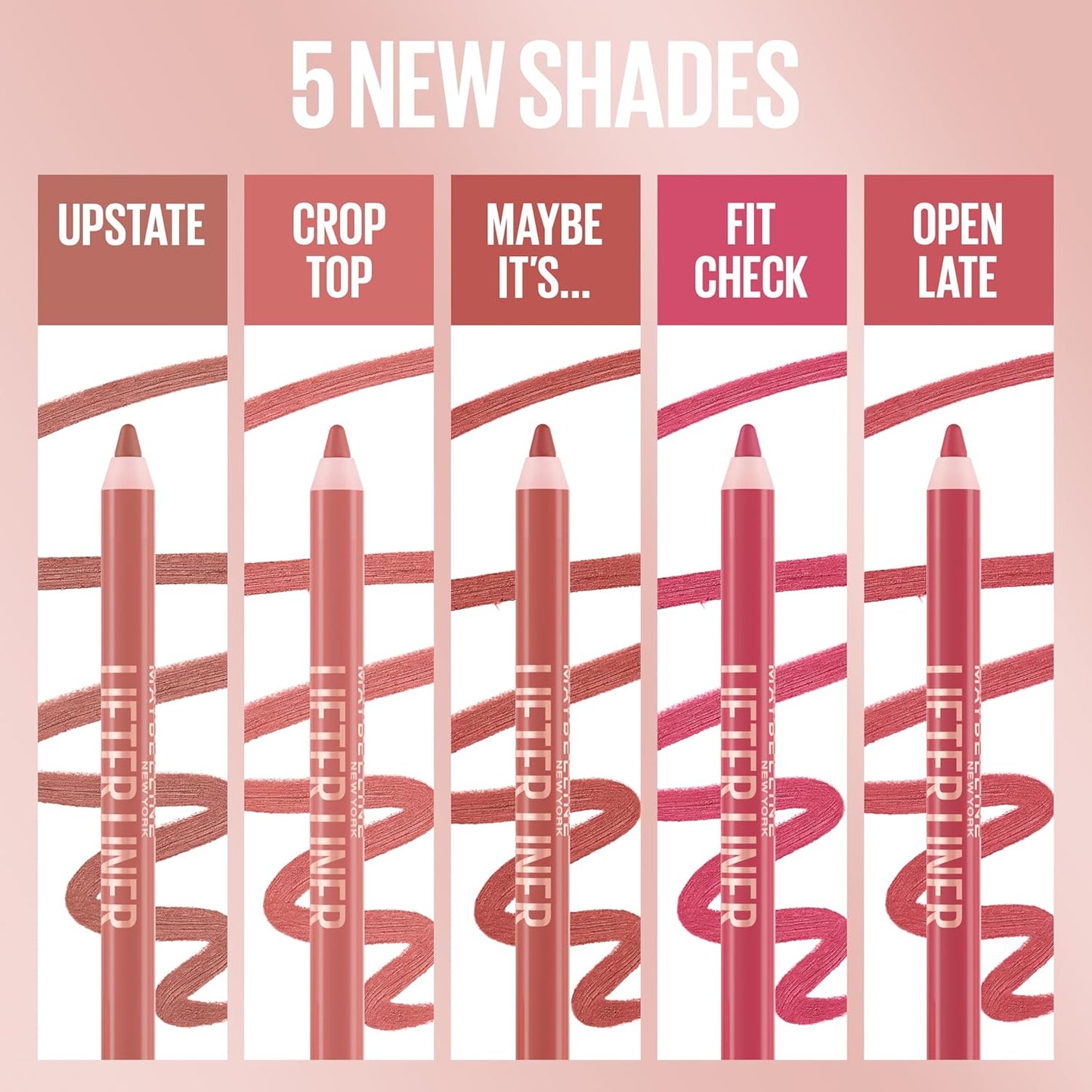 MAYBELLINE Lifter Liner Lip Liner Makeup, Lip Pencil with Hyaluronic Acid For A Fuller, Lifted Make Up Look, Fit Check, 1 Count