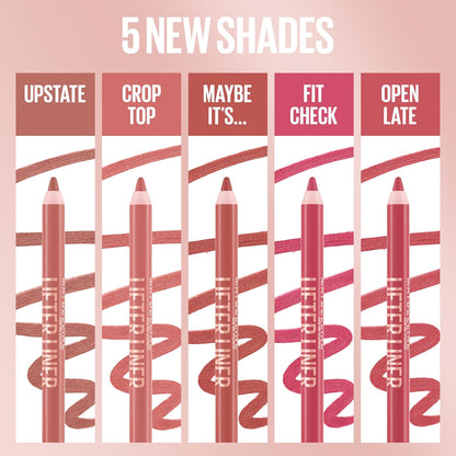 MAYBELLINE Lifter Liner Lip Liner Makeup, Lip Pencil with Hyaluronic Acid For A Fuller, Lifted Make Up Look, Fit Check, 1 Count
