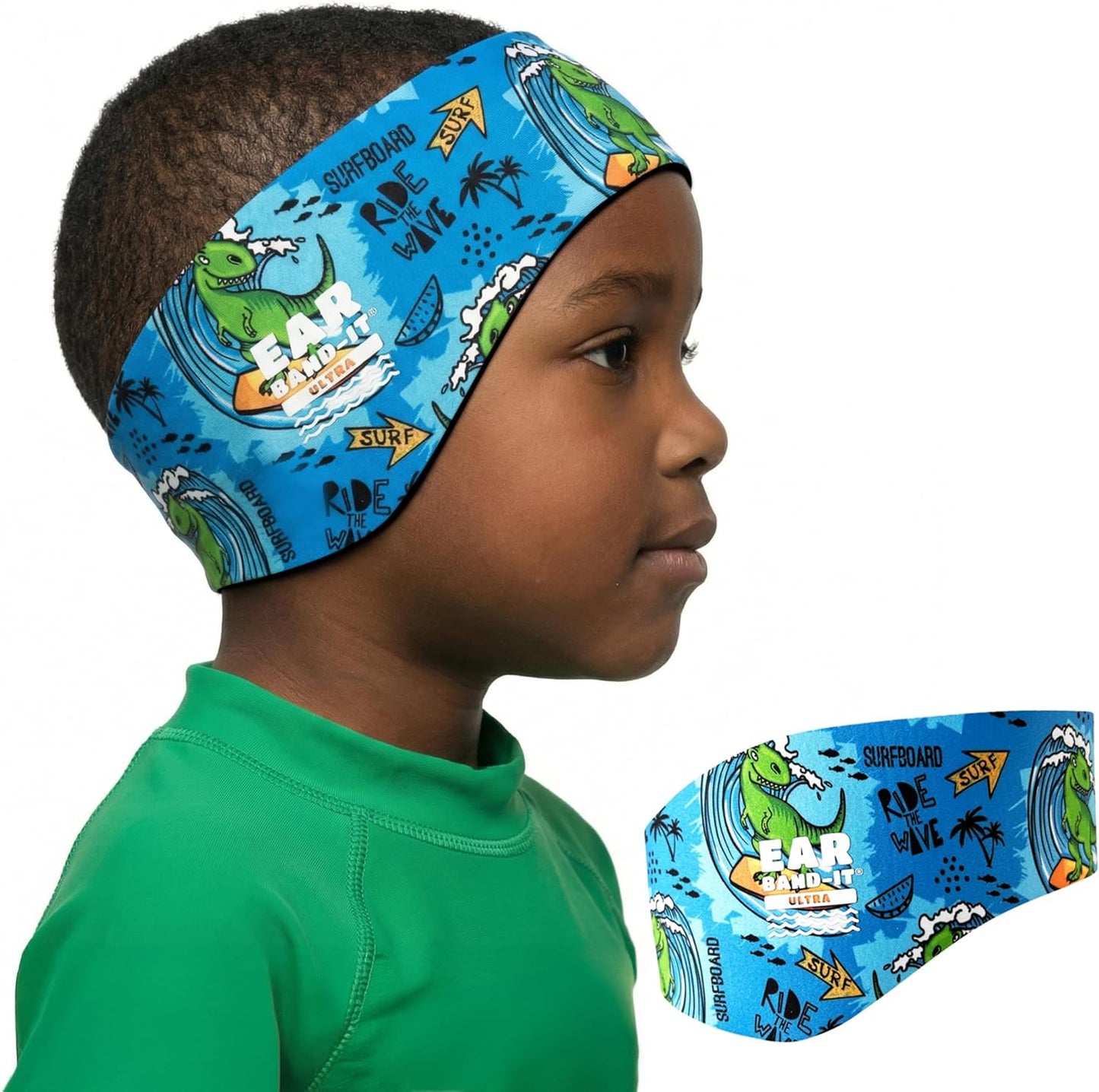 Earvolution Ear Band-It Ultra Swimming Headband for Kids and Adults - Invented by Ear, Nose, and Throat Physician - Custom Anti-Slip Grip Neoprene Maximizes Protection, 13 Color Options, 3 Sizes