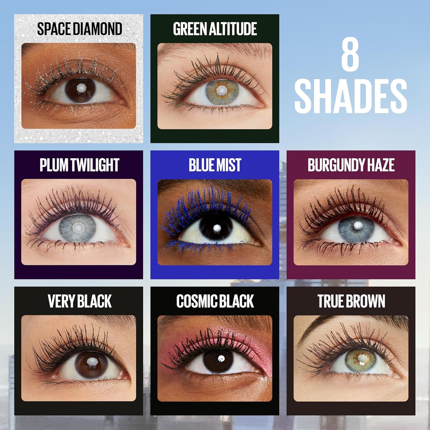 Maybelline Lash Sensational Sky High Mascara Makeup, Volumizing, Lengthening, Defining, Curling, Multiplying, Buildable, Washable Formula, Burgundy Haze, 1 Count