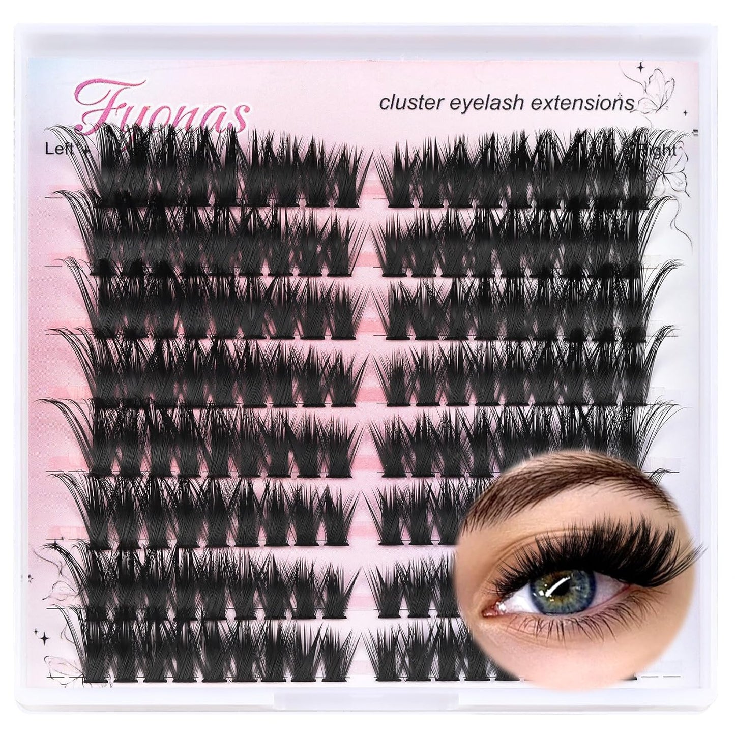 Lash Clusters Manga Eyelash Clusters Spiky Cluster Eyelash Extensions 80Pcs C Curl Individual Lashes Volume Anime Lash Clusters with Thin Band Cosplay Lashes DIY at Home (Cutey)